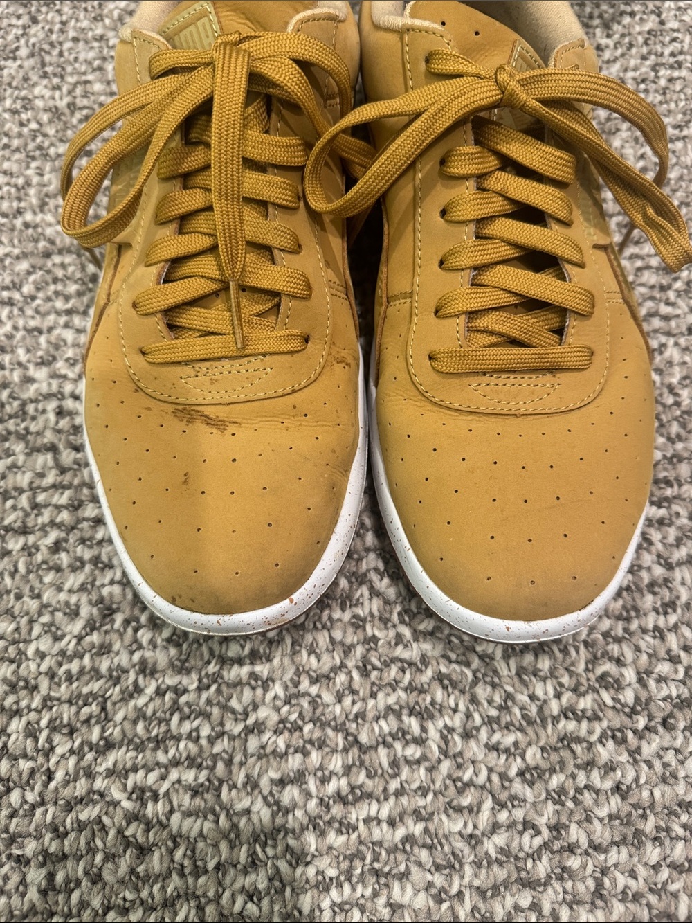 Puma G. Vilas NBK Speckle Sneakers in Mustard/Taffy/Croissant Color